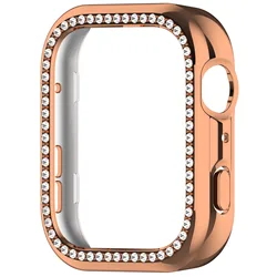 Shiny Diamond Bling Protective Cover for Women - Hard PC Bumper Frame for Smartwatches (RG)