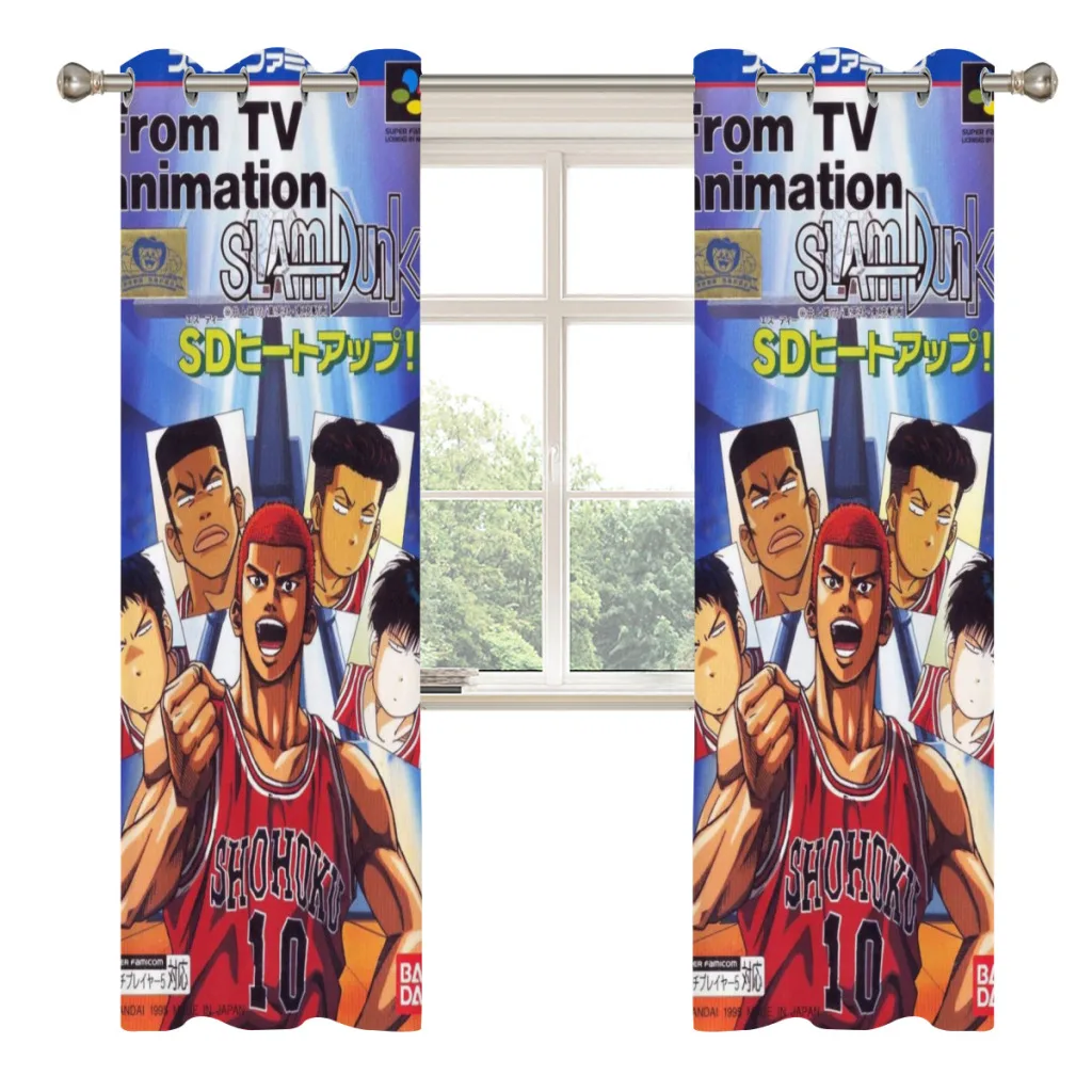 Slam Dunk Shading Curtains  for Living Room Decoration Window Curtain 2 PC  2