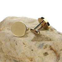 1 Set Men's Cufflinks & Tie Clips Set Silver Gold Color Cufflinks For Mens Shirt Cuffs Cufflink Father's Day Gift 6