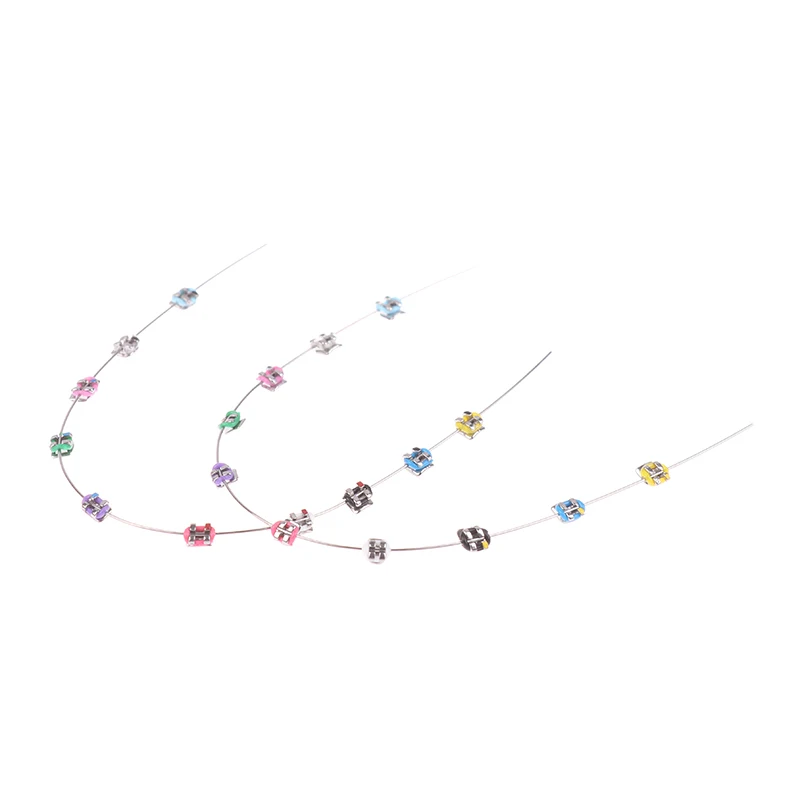 Lot De 2 Faux Appareils Dentaires Mini-supports - Colorés, Type Fendu - Accessoire Déguisement