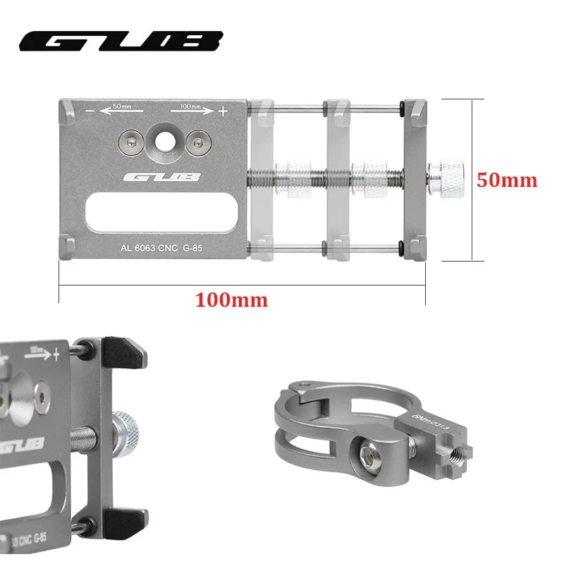Bicycle Accessories GUB Bike Mobile Phone Holder G85 Mount Bracket Smartphone Aluminum Tight for Samsung Huawei Xiaomi Iphone