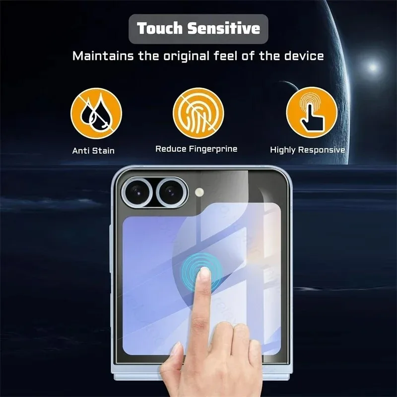 for Samsung Galaxy Z Flip 7 6 5 Screen Protector Lens Cover For Z Flip7 Flip6 Flip5 HD Back Protective Film Outer Tempered Glass