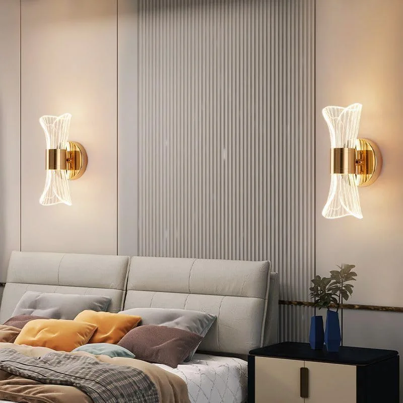 12W Lámpara De Pared Regulable 3 Temperatura De Color Interior Apliques De Pared LED Moderna Creativo Nórdico Acrílico Luz De Pared Para Sala Dormitorio Restaurante Escaleras,Negro