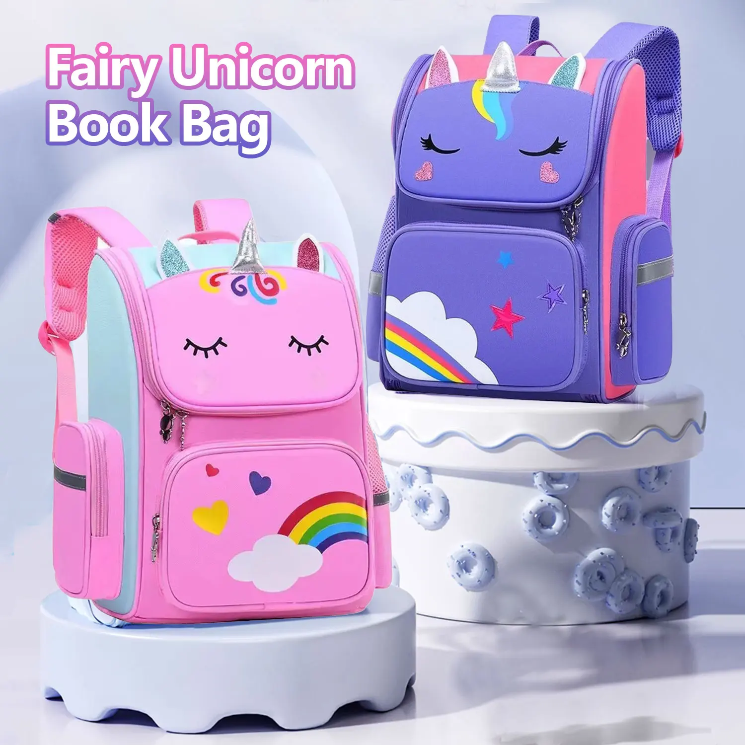 Children's schoolbag shoulder bag small monster backpack boys and girls large capacity multi-compartment opening gift