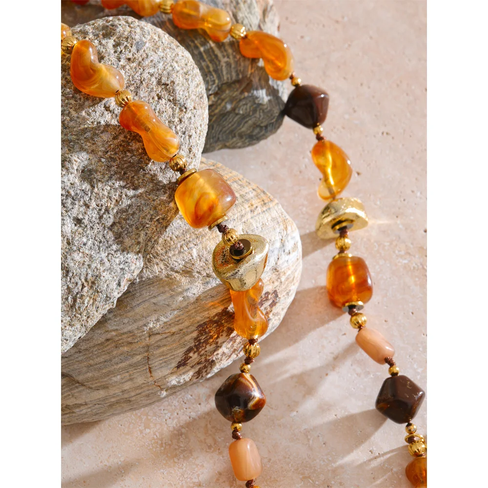 Yhpup Long Necklace Sunflower Pendant
