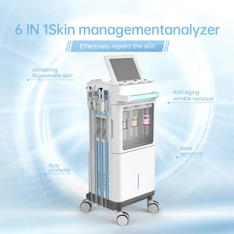 Hydra Facial Machine with Skin Analyzer Aqua Jet Peel Face Care Bubble Scrubber Commercial Beauty Dermabrasion Machine