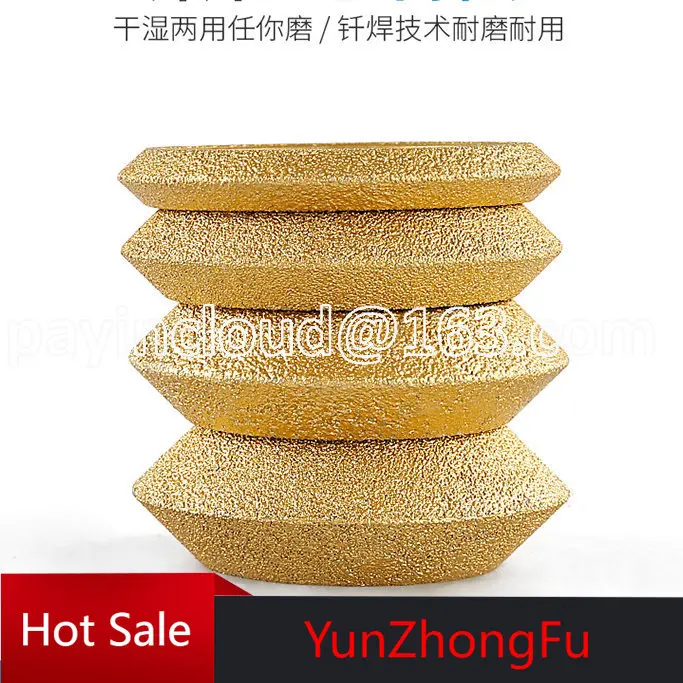 

Stone Grinding Wheel Brazed V-Wheel Manual Trimming Slotted Marble Granite Diamond Angle Grinder Grinding Head