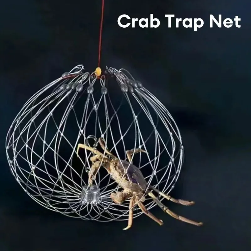 Fishing Net, Net Cage, Automatic Opening and Closing Wire Mesh, Crab Catching Net, Seawater Outdoor Fishing Accessories, Wire