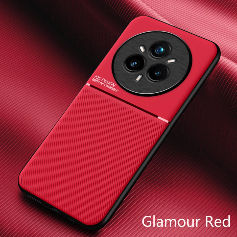 Shockproof Magnetic Car Holder Leather Silicone Case
