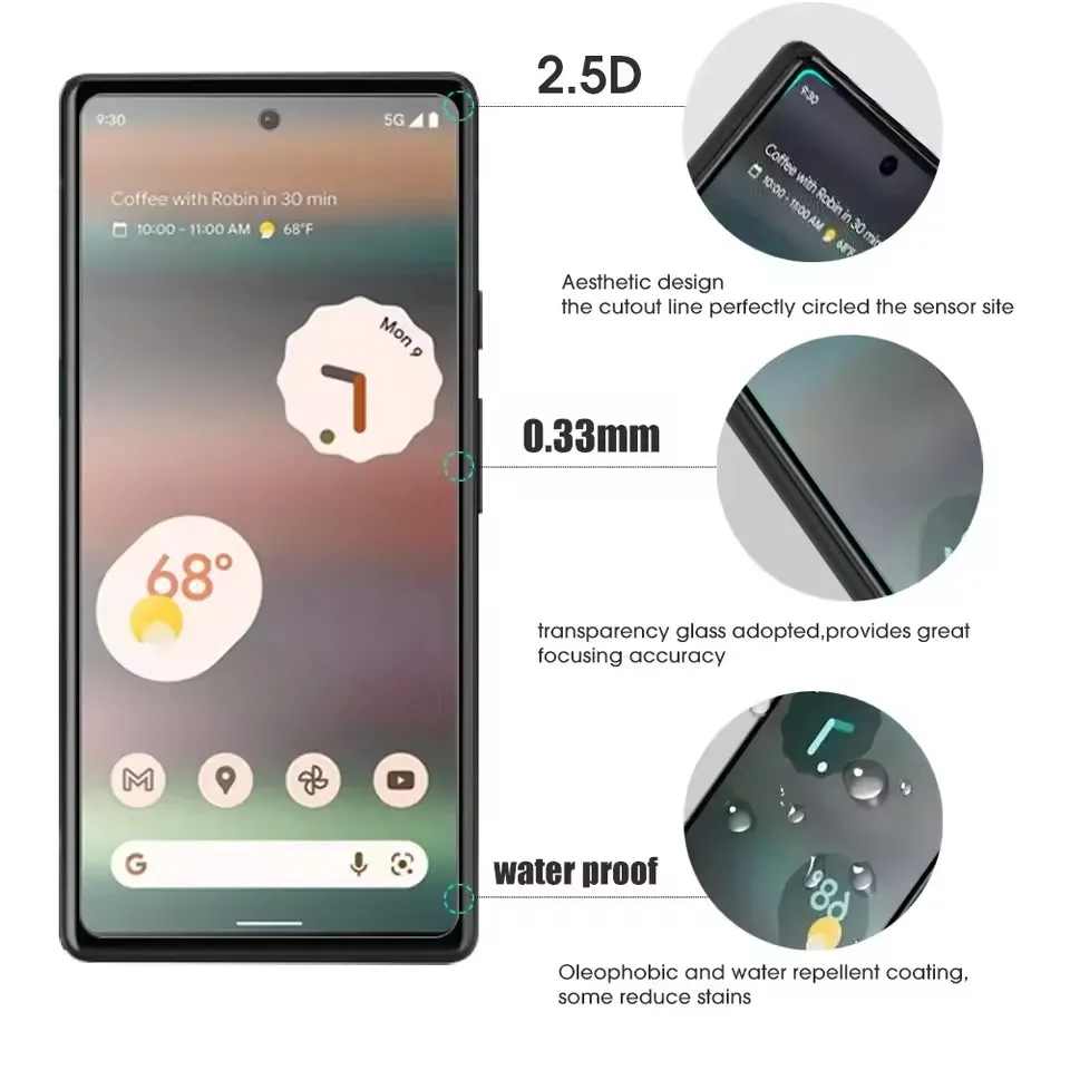 3PCS Premium Tempered Glass Screen Protector - Ultra Durable & Clear
