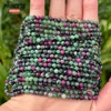 A++ Natural Ruby Zoisite Epidote 4.2mm Faceted Beads for Jewelry Making Bracelet Necklace Charms Beads DIY Accessories Wholesale 4