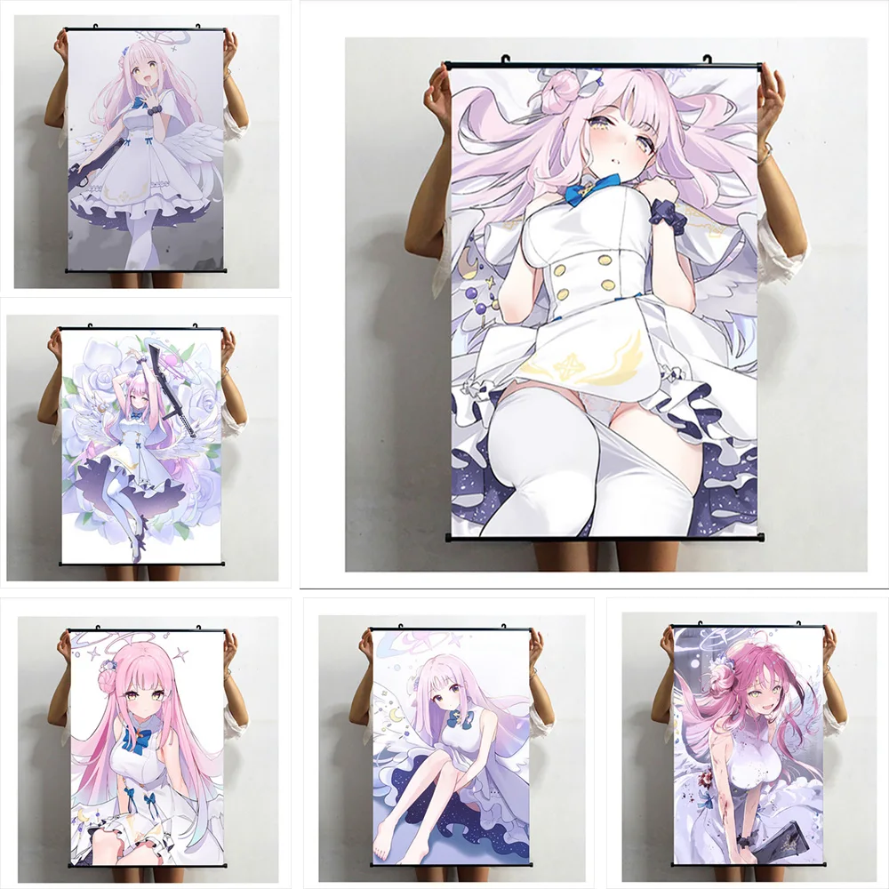 

Canvas Paintings Art Blue Archive Poster Anime Hanging Scrolls Picture Painting Mural Home Children Room Wall Aesthetic Decor