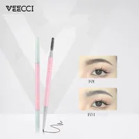 VEECCI Slim Eyebrow Pencil Waterproof Matte Makeup Double Head Lasting Non-Smudged Eye Brow Pen Tint with Brush Cosmetics 1