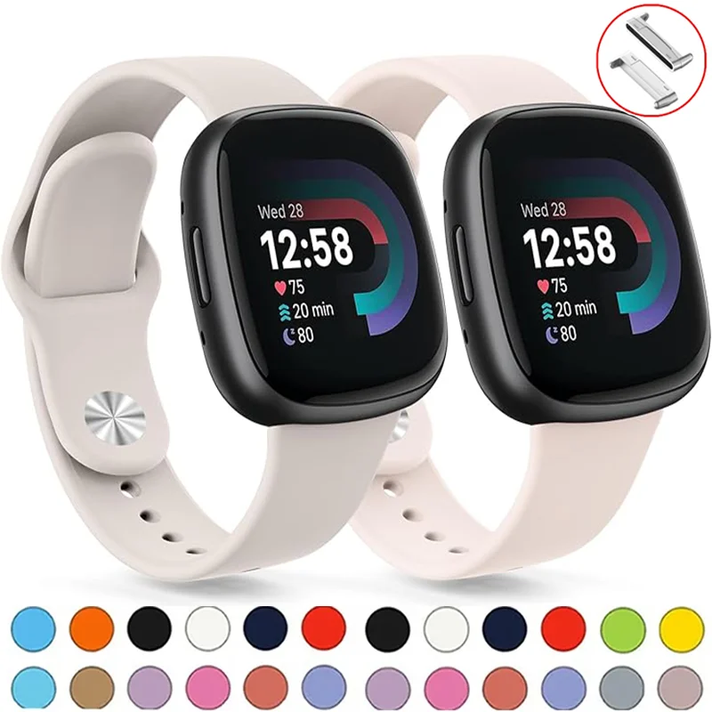 

New Silicone Strap For Fitbit Versa 4 3 Band Fashion Wrist Smartwatch Correa Soft Bracelet Fitbit Watch Versa Sense2 Accessories