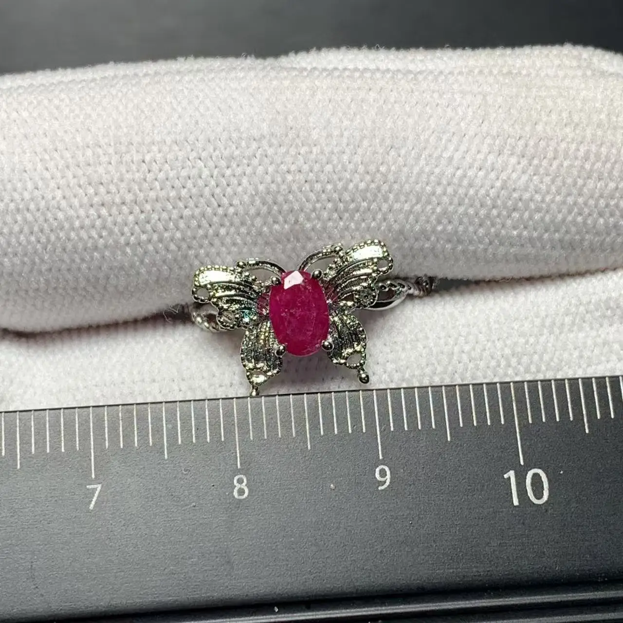 5*3 MM Natural Ruby Ring Adjustable Female Classic Ring Jewelry for Women Gift Wholesale High Quality Vintage Fine