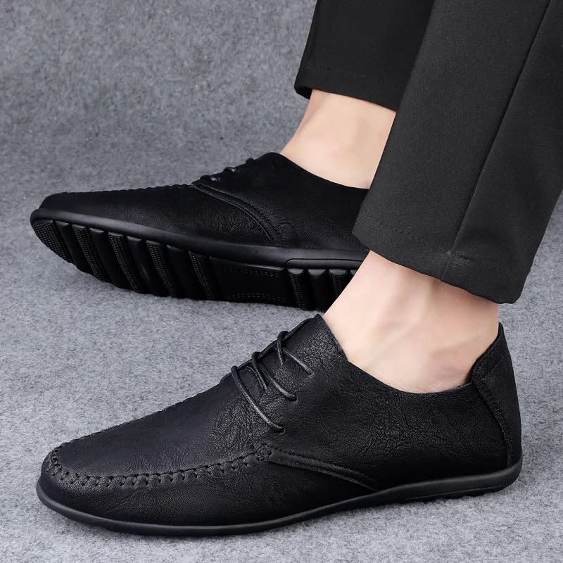 Leather Shoes Men's Dress Shoes Oxfords Casual Lightweight Flat Shoes for Wedding Business Party