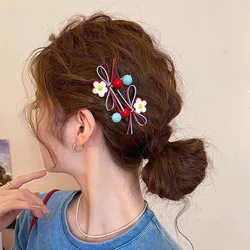 Sweet Candy Flower Ribbon Hair Clips - Cute Barrettes and Hair Accessories for Women and Girls (Set of 2) (2PCS)