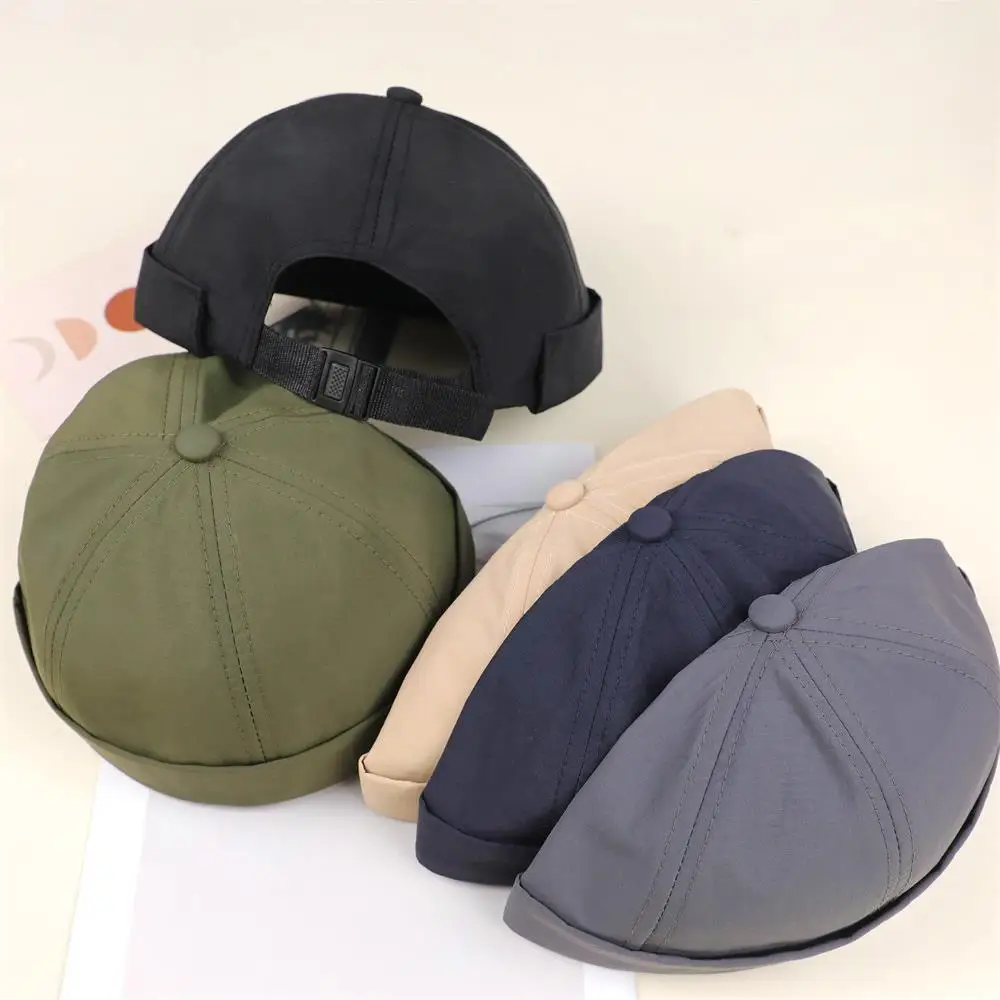 New Casual Landlord Hat Ultra-Light Spring Summer Quick Dry Brimless Hat Retro Hip Hop Skullcap Men Women Bucket Cap Mesh Beanie
