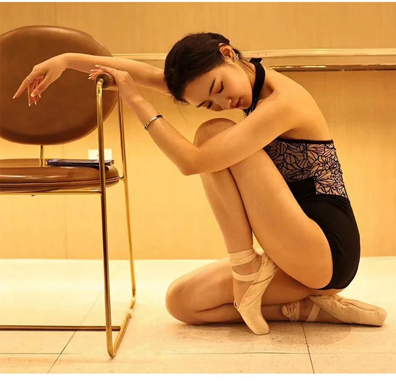 Strumpfhosen, Ballettanzug, weiblich, Erwachsener, Lehrer-Trainingsanzug, hoher Schritt, einteilig, rückenfrei, Kunsttest, Basistraining, Körper, Yoga – Detail 8