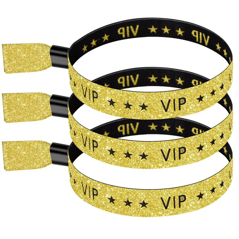 VO-100 팩 VIP 천 소재 이벤트 손목밴드, 단색 천 손목밴드, 활동 및 파티..