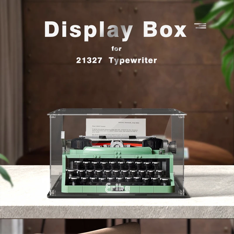 Acrylic Display Box for Lego 21327 Typewriter Clear Display Case (Toy