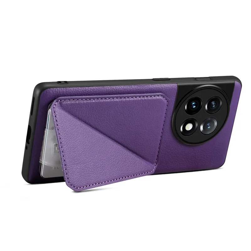Luxury Leather Magnetic Wallet Phone Case with Card Holder and Stealth Pocket