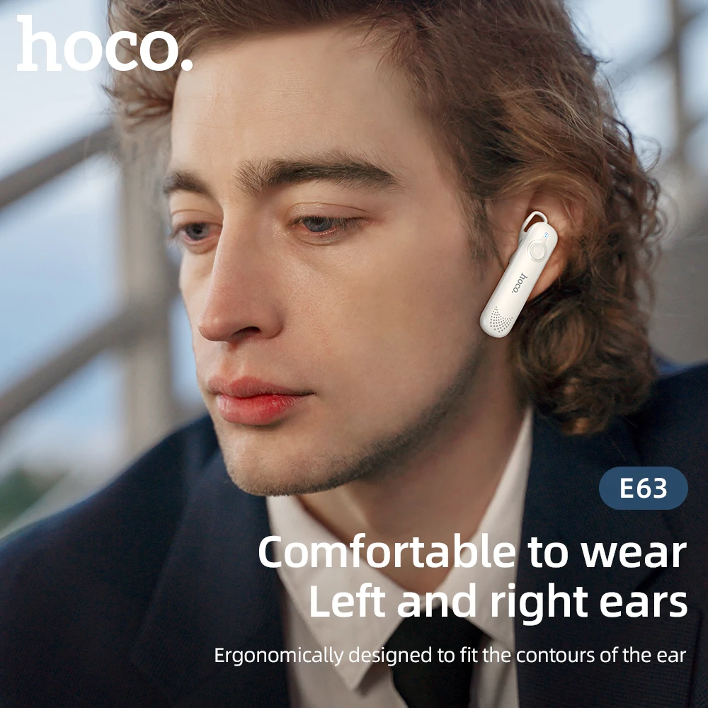 HOCO Mini Bluetooth 5.0 Wireless Headset Earbuds Earpiece Mic Mini Handsfree Earphones 24Hrs Headphones For iPhone 13 12 bluetooth headset
