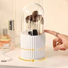 360° Rotating Makeup Brushes Holder With Lid Lipstick Organizer Cosmetic Storage Make Up Tools Box Jewelry Pencil Case Container 3