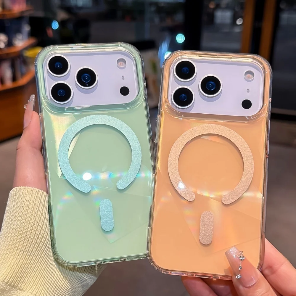 Luxury Neon Gradient Phone Case with Four-Corner Anti-Knock Protection