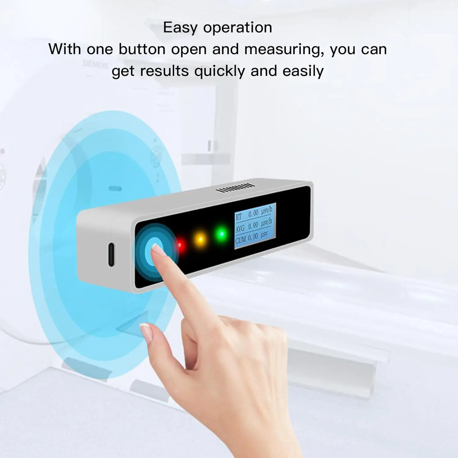 Nuclear Radiation Detector 0.01-1000&mu;Sv/h Range Beta/Gamma/X-Ray Sensing Rechargeable Real-Time Data & Alarm