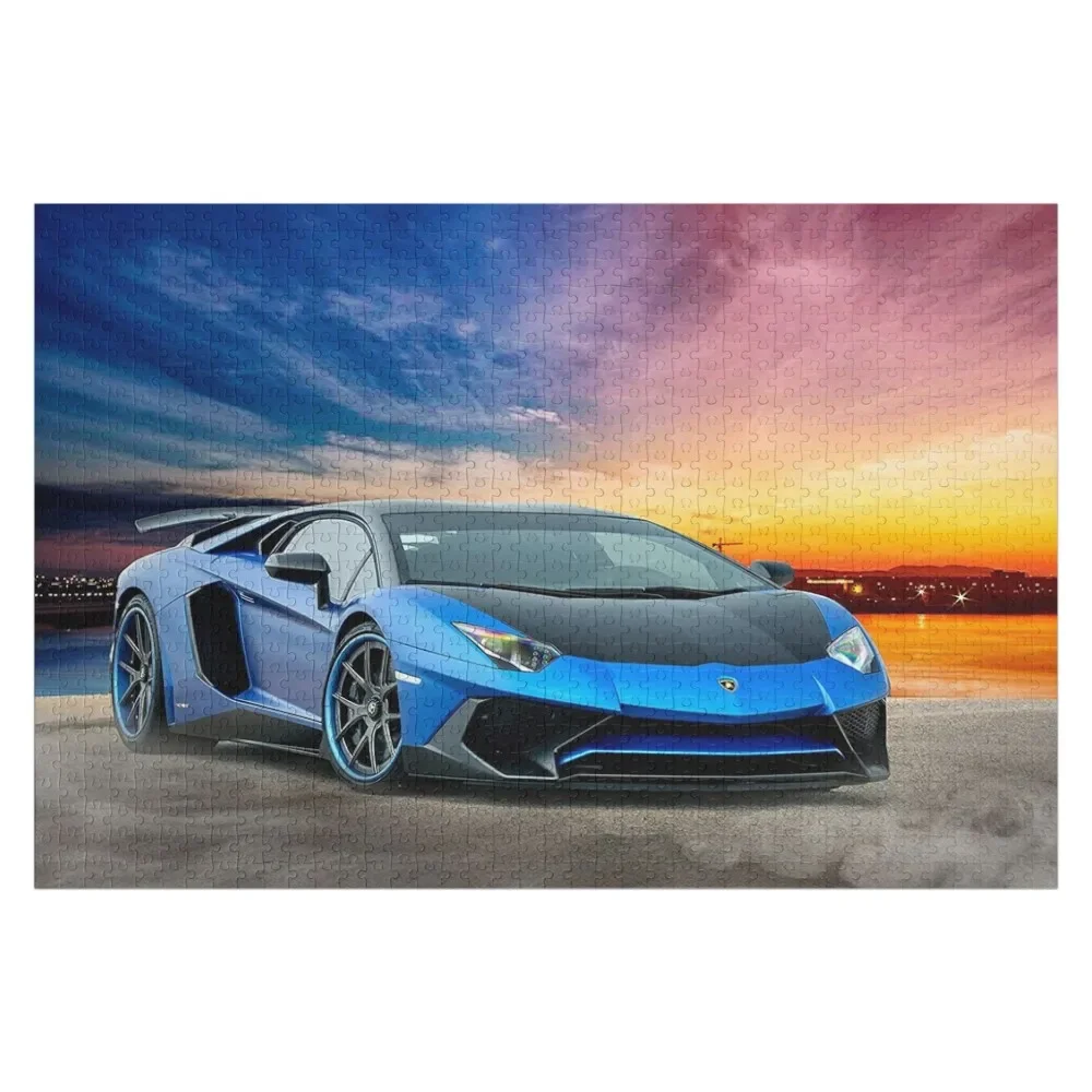 

Lambo Aventador Sport Car Jigsaw Puzzle Wooden Name Custom Personalized With Photo Personalized Name Puzzle