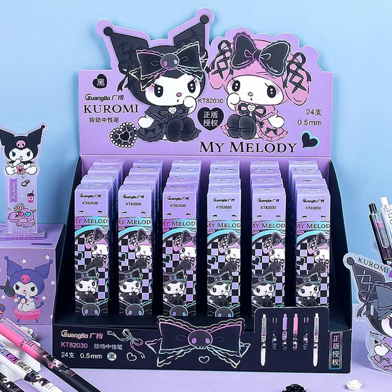 

Kawaii Sanrioed Anime Cartoon series Kulomi Press Gel Pen Blind Box Pen High Color Value Kuromi Cute Blind Box Neutral Pen