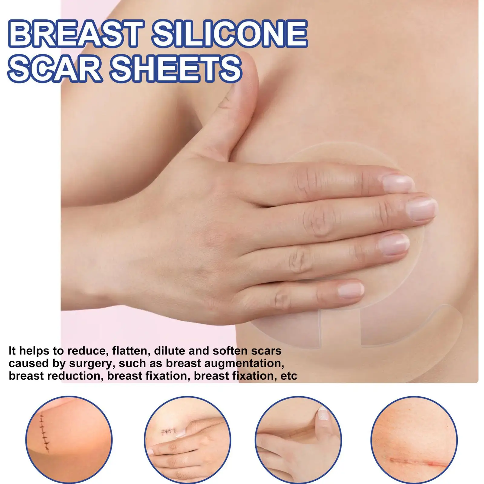 Breast Silicone Scar Sheets Fade Flatten Scar Removal Stickers Acne Treatment Scars Gel Surgical Patches Repair Healthy