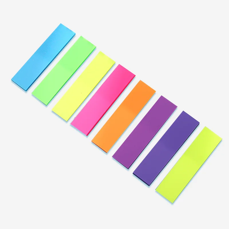 Color Fluorescence Sticky Notes Set Memo Pad Bookmarks Banners Transparent Sticky Notes School Office Stationery