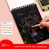 4 Books Rainbow Scratch Paper Art Notebooks Scratch Note Pads Rainbow Black Scratch Off Note Sheet for Boys Girls Birthday Gift 5