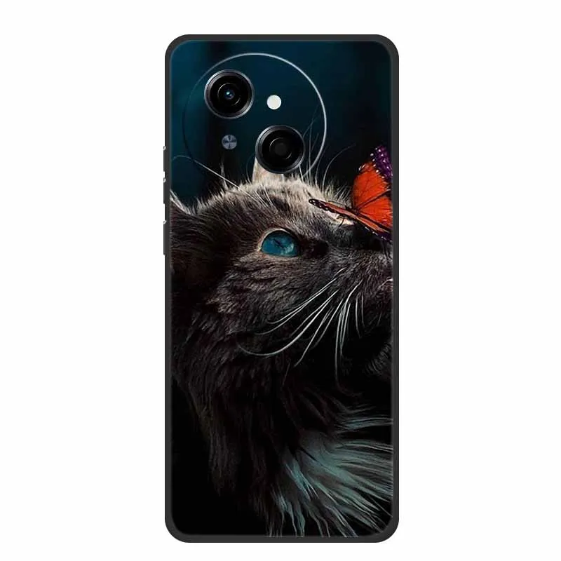 Tecno Spark Go1S Black Silicone Soft TPU Back Cover Case