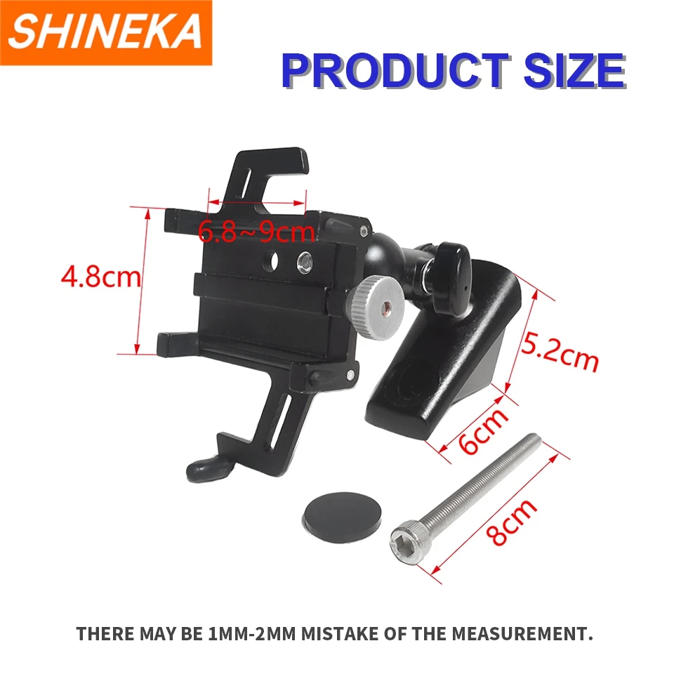 Phone Holder SHINEKA Car A-Pillar Adjustable Anti-shake Stable Phone Braket Accessories for Jeep Gladiator JT for Jeep Wrangler JL JLU + mobile phone holder