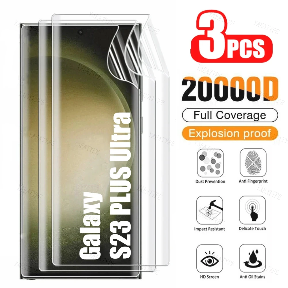 

3PCS For Samsung Galaxy S23 Ultra Plus S22 S21 S20 Screen Protector Note 20 10 S10 S9 S8 FE S10E S21FE 5G TPU Film Accessorie