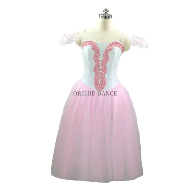 

Beautiful Professional High Quality Custom Size Kids Girls Adult Woman Performance Wear Pink Elegant Ballet Romantic Tutu