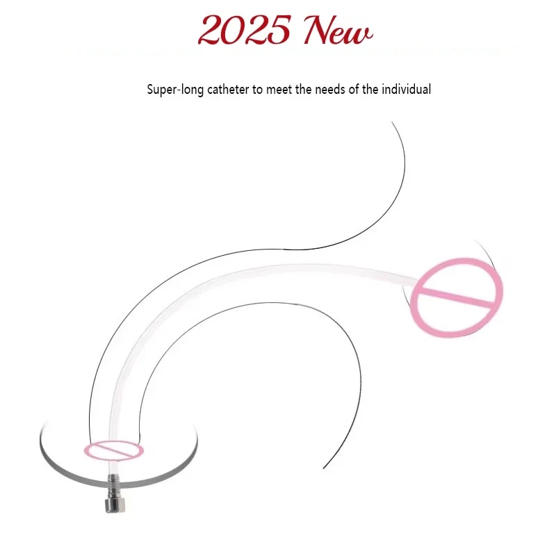 Extra Long Silicone Catheter Urinary Catheterisation Chastity Lock Device Accessories Adult Erotica Sex Toys Urethral Chastity