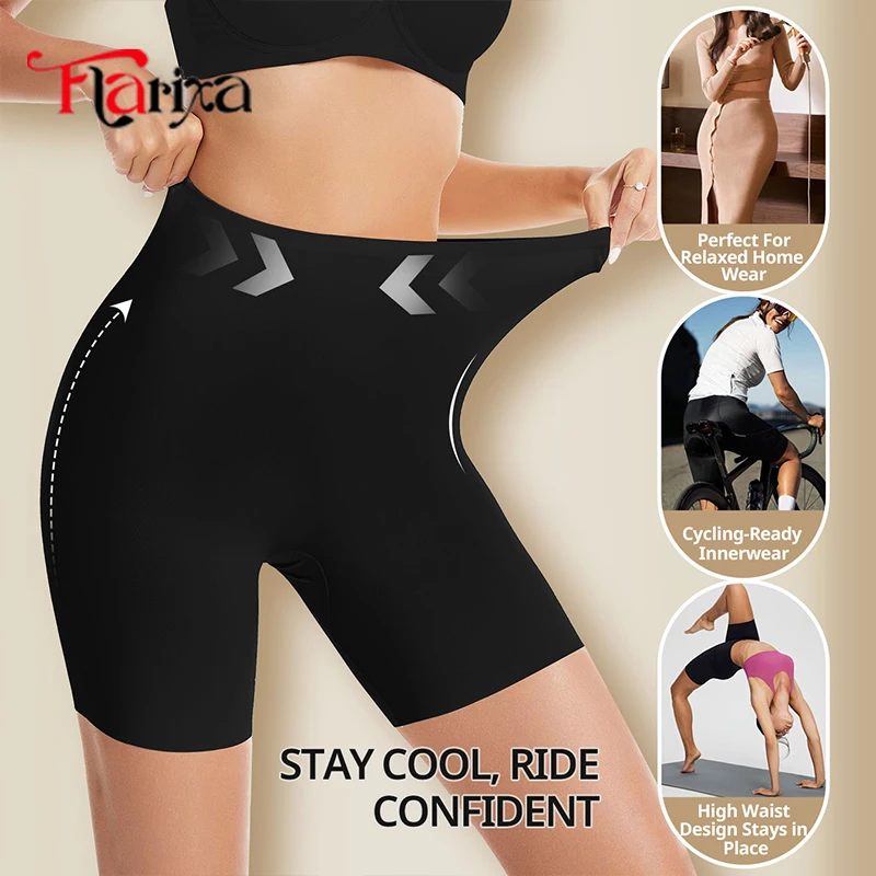 Women High Waist Safety Shorts Under Skirt Boxers Anti Chafing Thighs Comfortable Yoga Leggings Pants