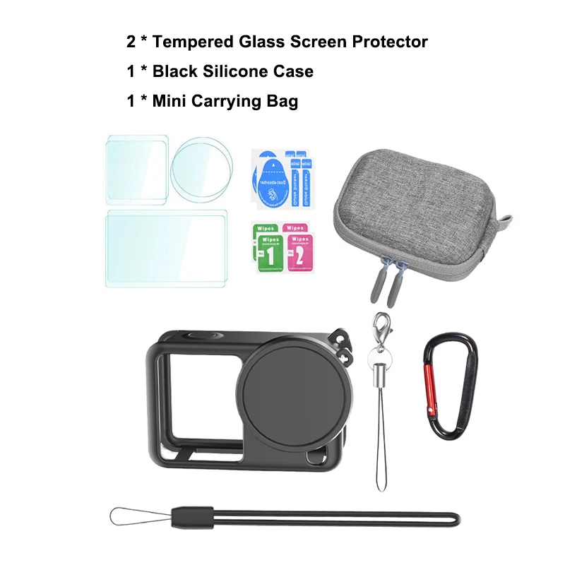 Silicone Protective Carrying Case with Screen Protector & Lens Cap Storage Bag