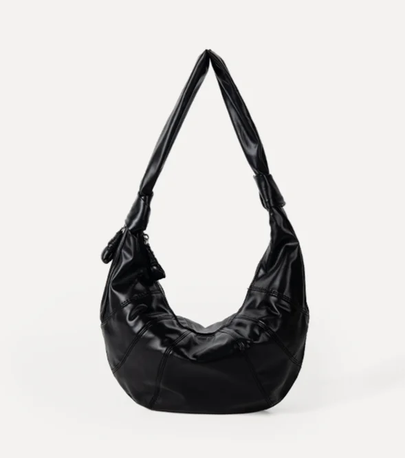 Women's Soft Leather Pleated Shoulder Bag For Versatile Commuting_voghion.com