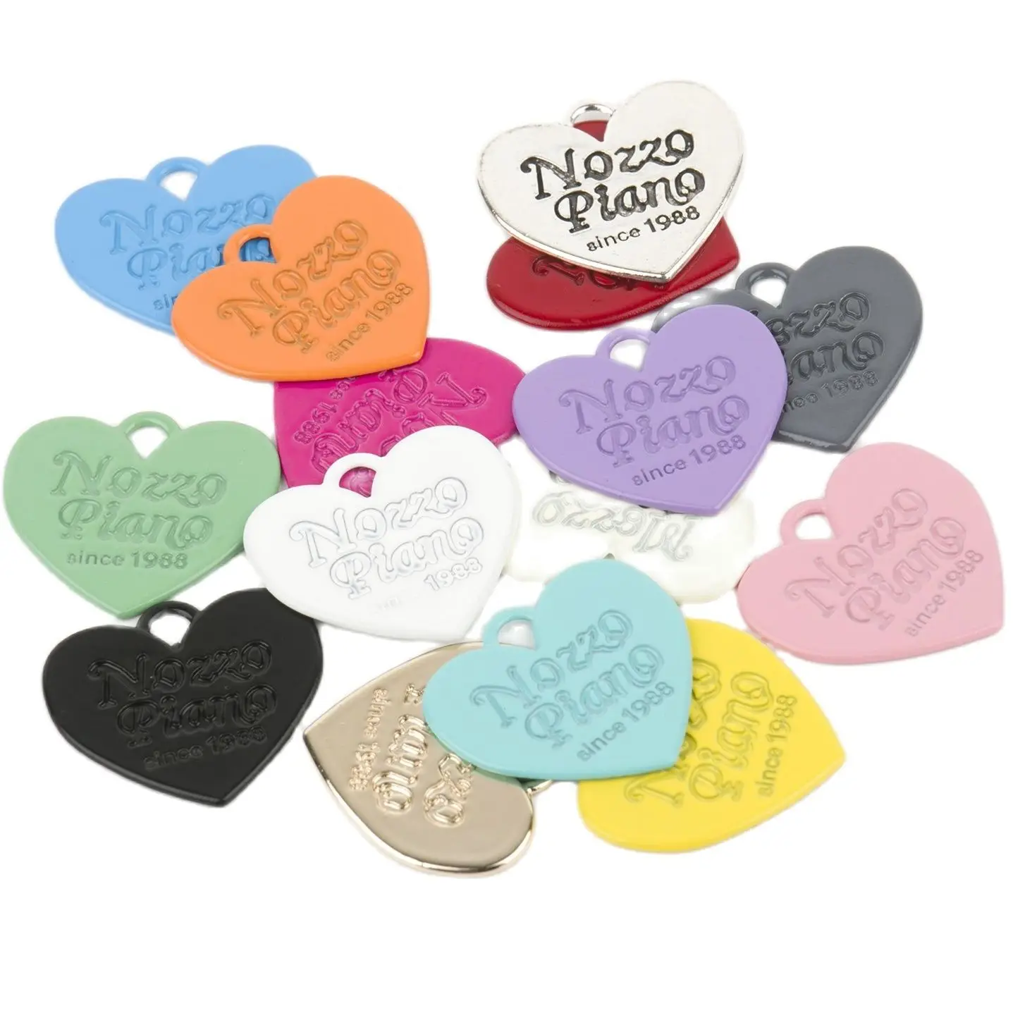

Love Heart Shape Pendant Colorful English Lettering Alloy Charms For Jewelry Making DIY Earring Necklace Bracelet 22x20mm 5pcs