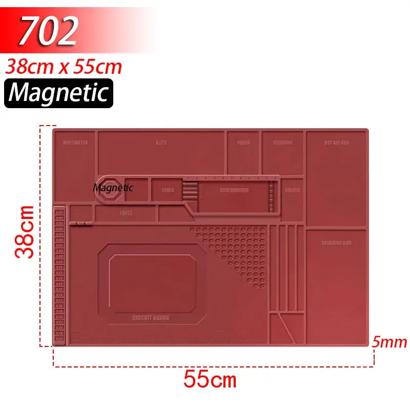 Soldering Station Mat Silicone Work Mat Heat Resistant 932°F Anti-Static Magnetic Mat for Electronic Phone Laptop Watch Repair - Image 18
