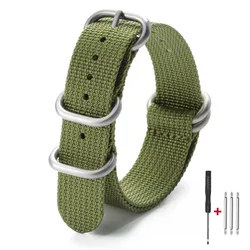 Durable Military - Style Nylon Watch Band - High - Quality Casual Strap - 22mm (Green)
