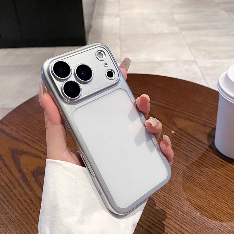 Luxury Matte Hard PC Ultra Slim Shockproof Phone Case with Frosted Finish and Camera Protector