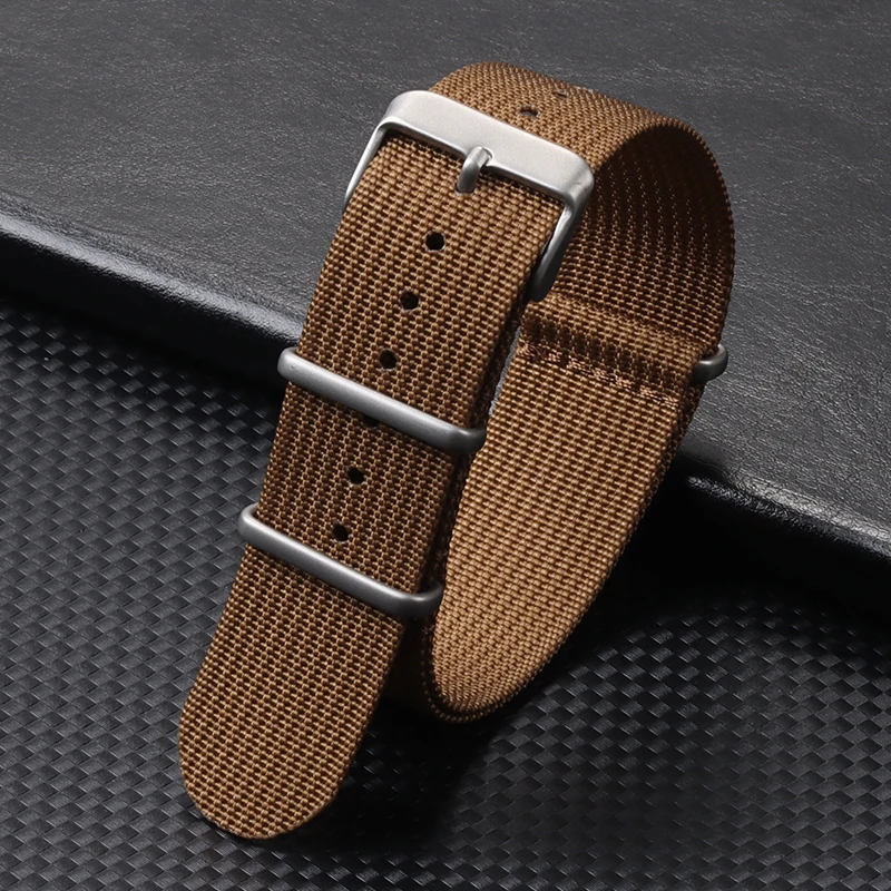 Ribbed Strap for Military Ballistic Fabric Watchband - Durable Nylon Replacement Watch Band Accessories
