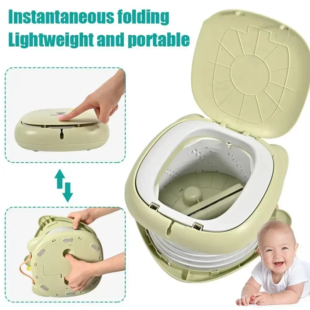 Portable Potty For Toddler Travel Foldable Potty Training Toilet For Car Camping Indoor Outdoor Bathroom For Baby Kids Children 2