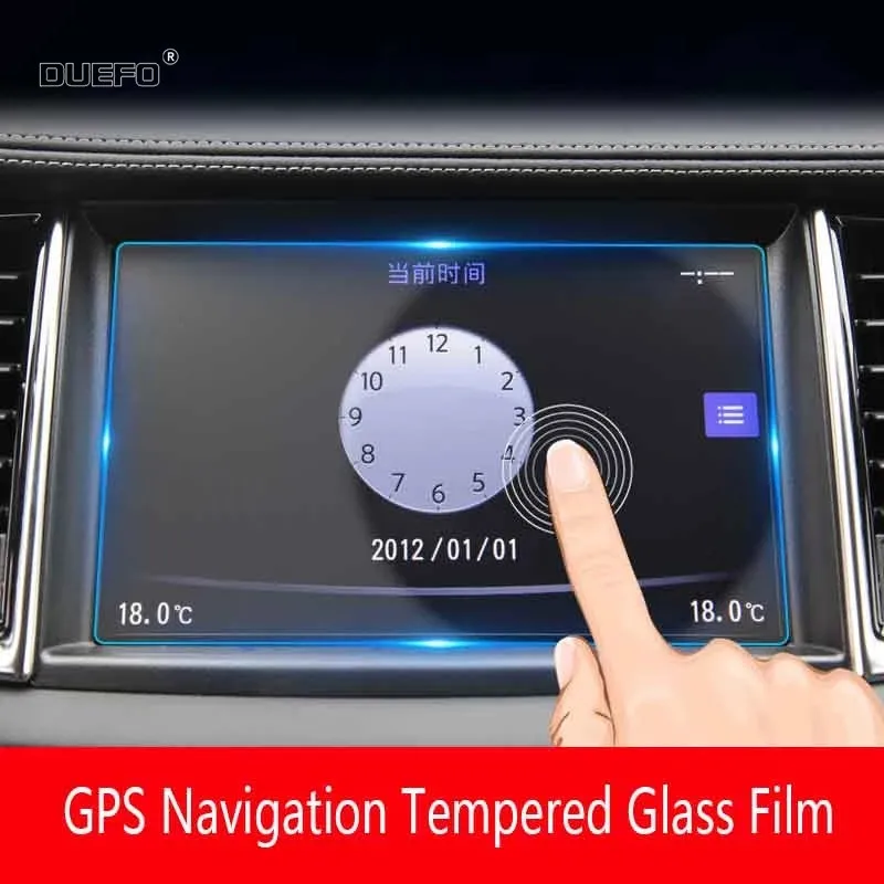 

2pcs Car Screen Protector For Infiniti QX50 2020 2021 2022 GPS Navigation Tempered Glass Film Car Interior Sticker